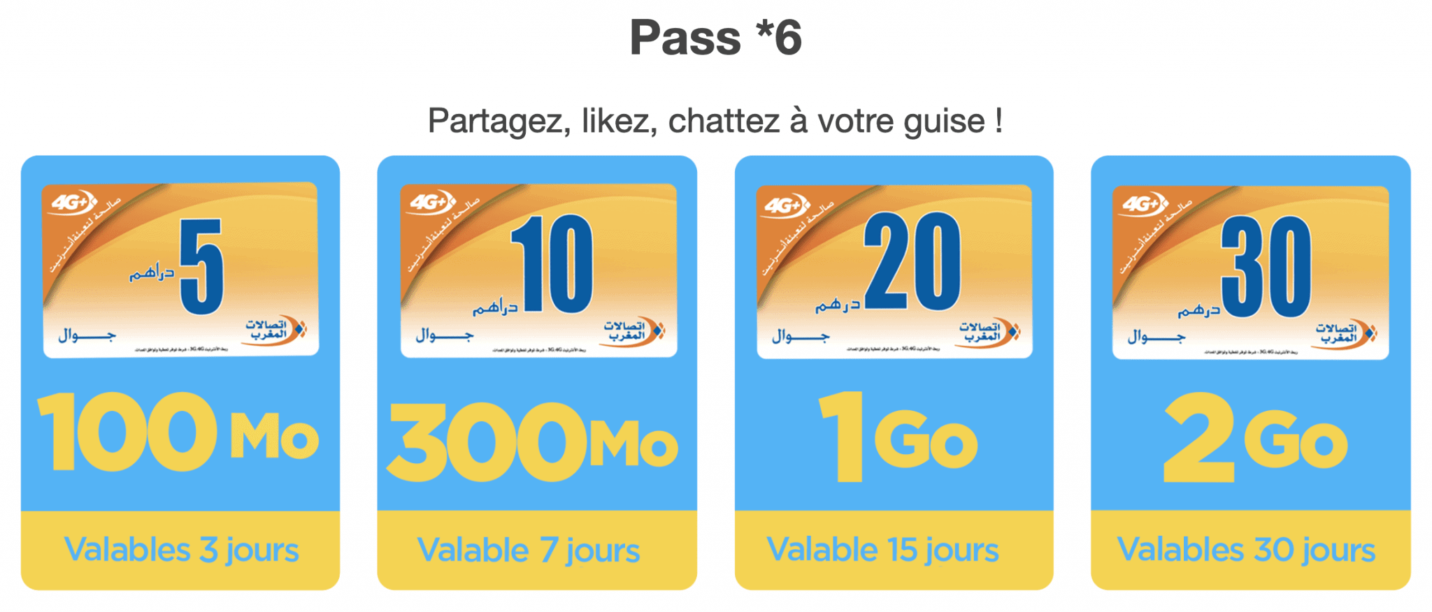 Recharge Pass MTTalk *6 Réseaux Sociaux Maroc Recharge.ma